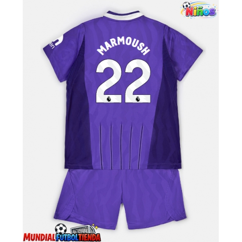 Camiseta Tottenham Hotspur Omar Marmoush #22 Tercera Equipación Replica 2026-27 para niños mangas cortas (+ Pantalones cortos)